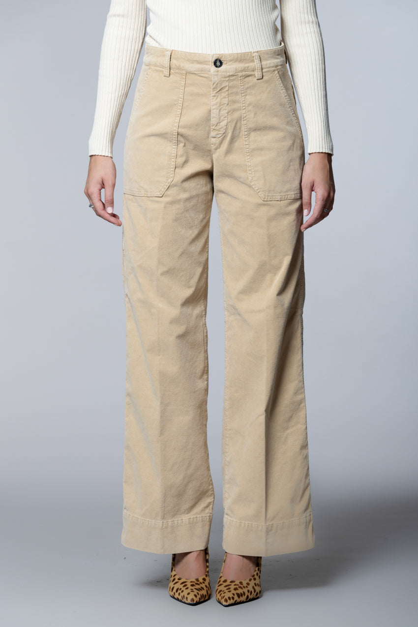 Dallas Wide L Damen Cargo-Hose aus 1000-Rippen-Cord wide leg