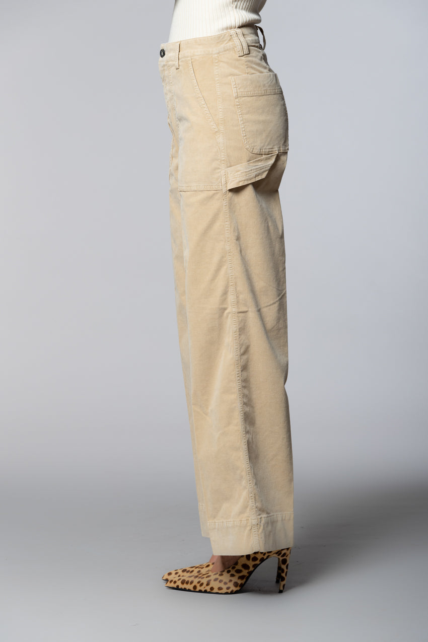 Dallas Wide L Damen Cargo-Hose aus 1000-Rippen-Cord wide leg