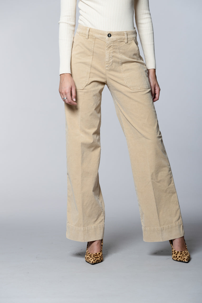 Dallas Wide L Damen Cargo-Hose aus 1000-Rippen-Cord wide leg