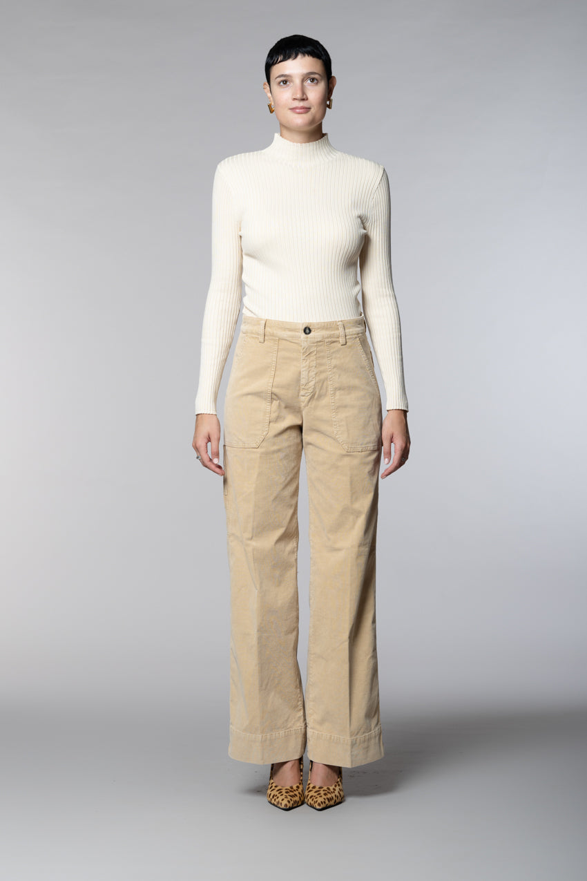Dallas Wide L Damen Cargo-Hose aus 1000-Rippen-Cord wide leg