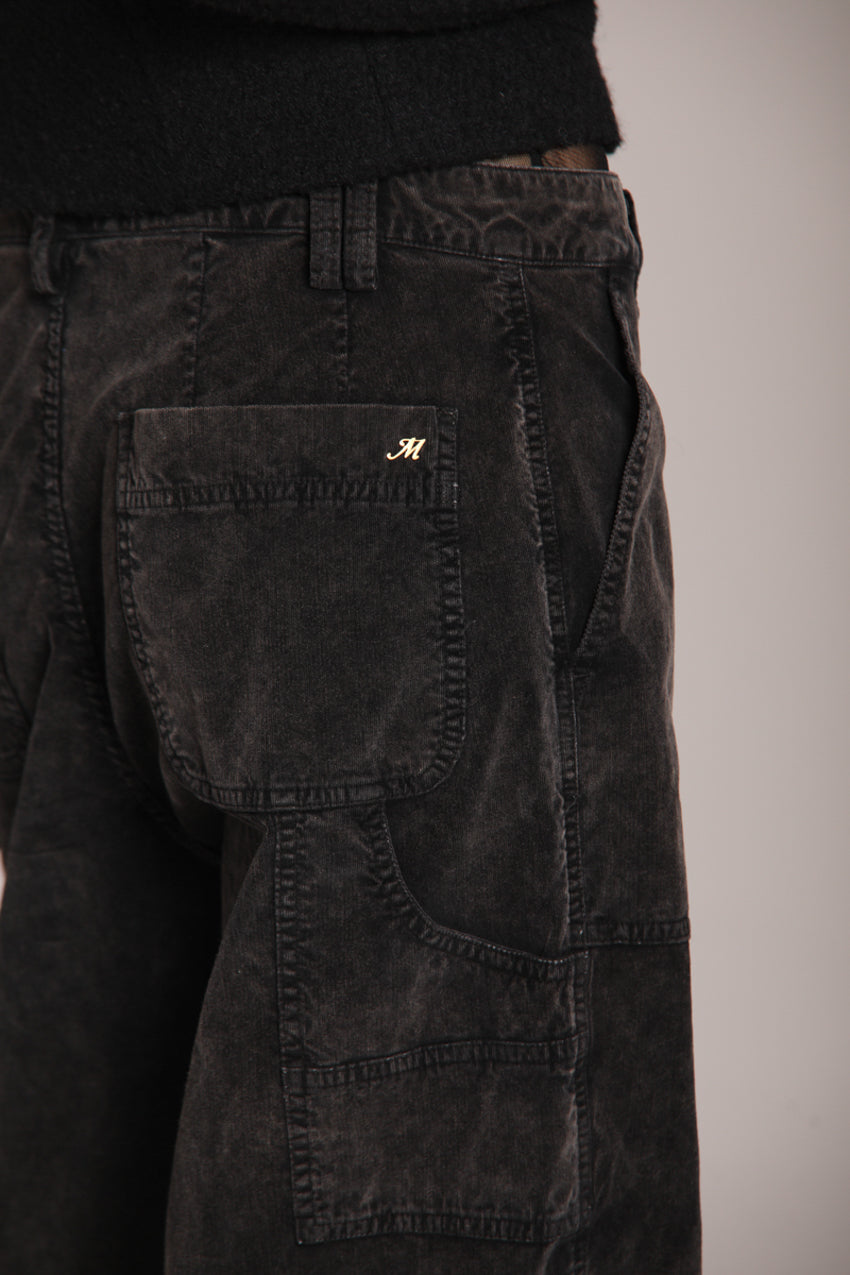 Foto 2 Dallas Wide L pantaloni cargo donna in velluto 1000 righe wide leg