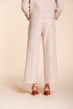 New York Studio Cropped Damen Chino Hose aus Gewebe in Mattenoptik straight fit