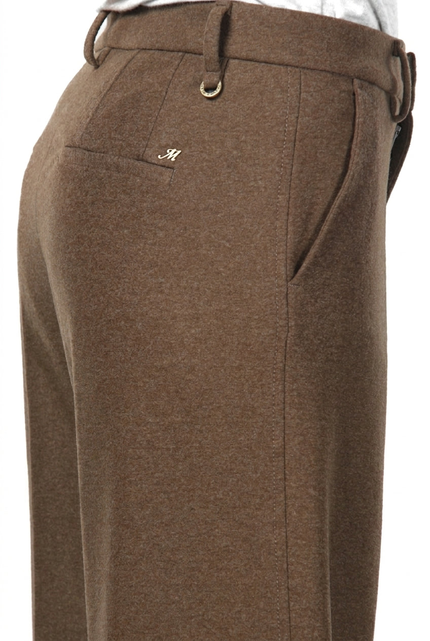 New York Studio Tailored pantalone chino donna in jersey flanella straight fit