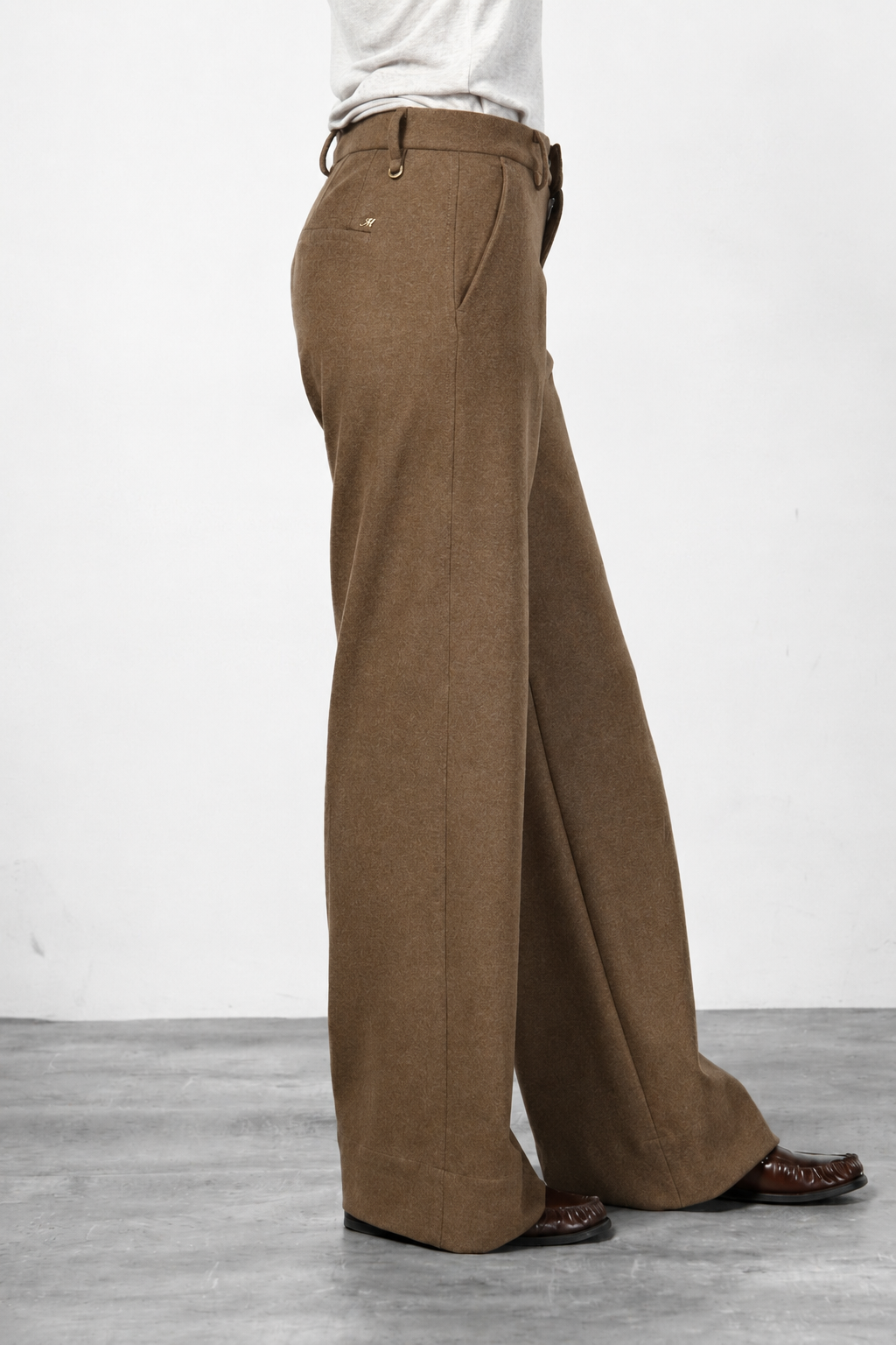 New York Studio Tailored pantalone chino donna in jersey flanella straight fit