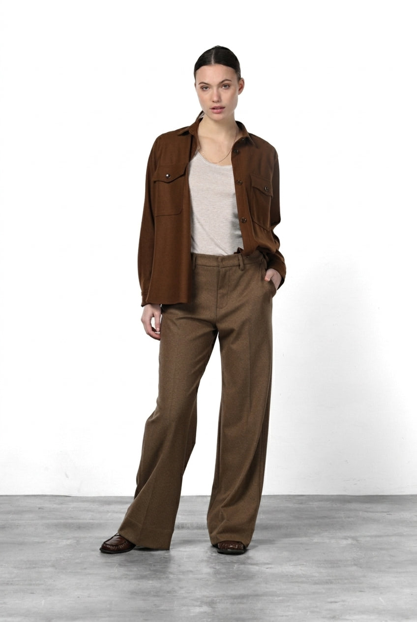 New York Studio Tailored women’s chino pants in flannel jersey with straight fit
