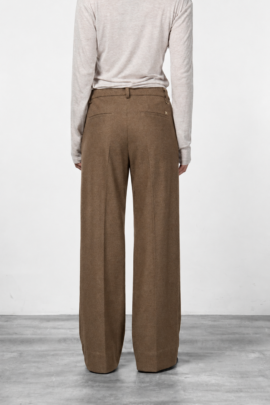 New York Studio Tailored pantalone chino donna in jersey flanella straight fit