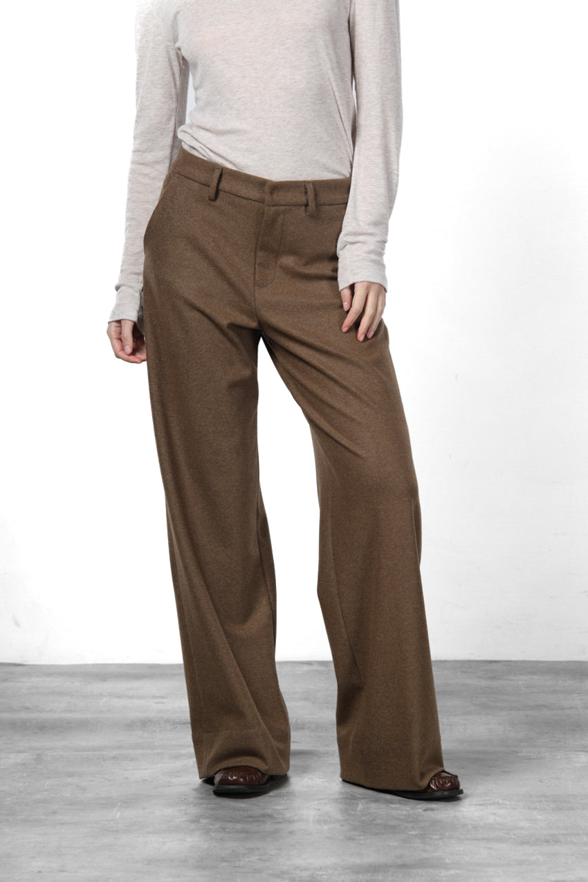 New York Studio Tailored women’s chino pants in flannel jersey with straight fit