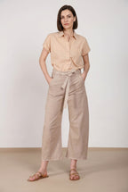 Vivienne City pantalon chino femme en bull stretch balloon fit