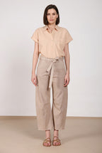 Vivienne City pantalon chino femme en bull stretch balloon fit