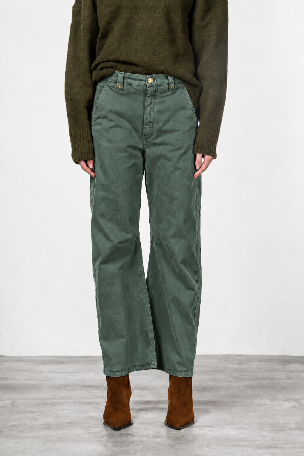 Vivienne City pantalone chino donna in gabardina baloon fit
