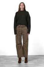Vivienne City pantalone chino donna in gabardina baloon fit
