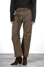 Vivienne City pantalone chino donna in gabardina baloon fit
