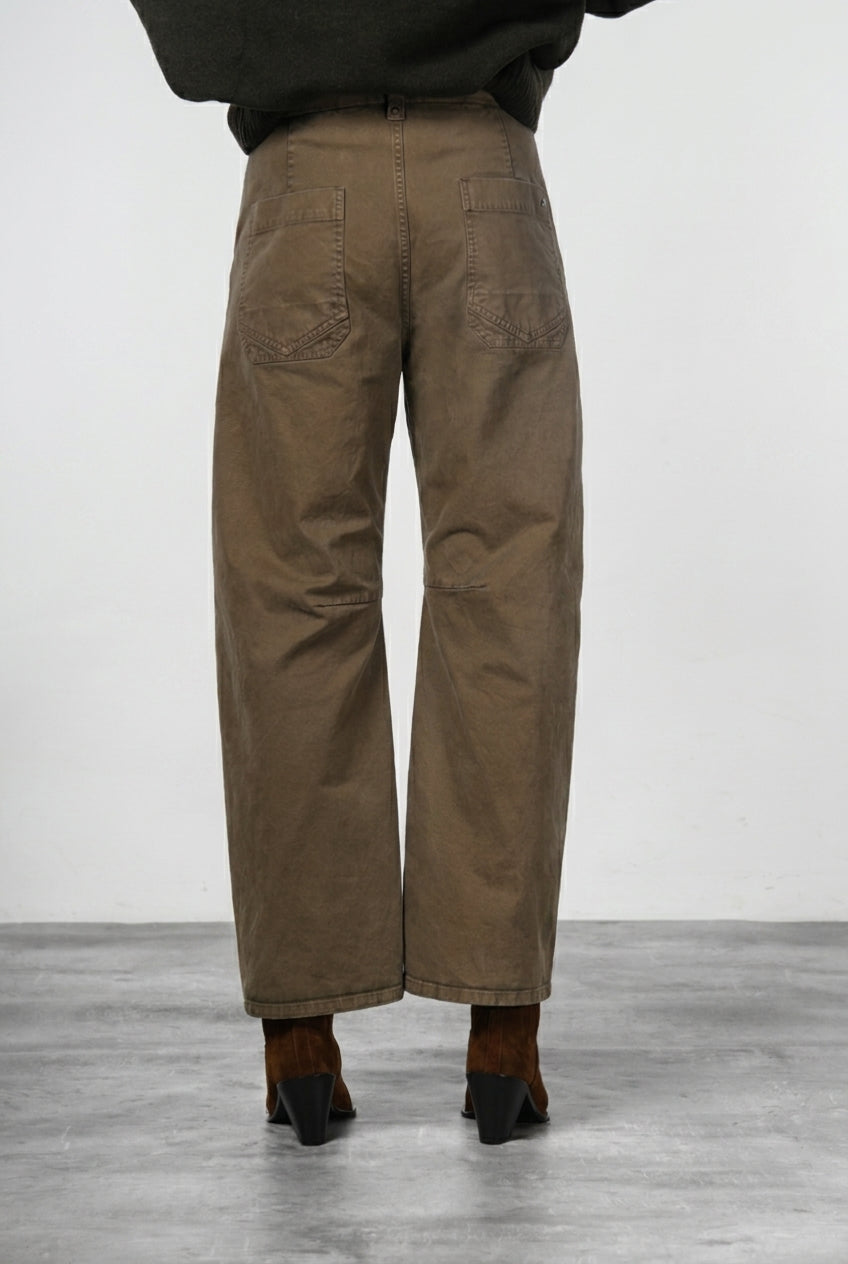 Vivienne City pantalone chino donna in gabardina baloon fit