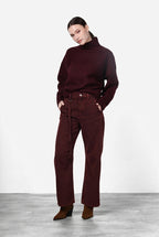 Valerie pantalon chino femme en twill balloon fit ①