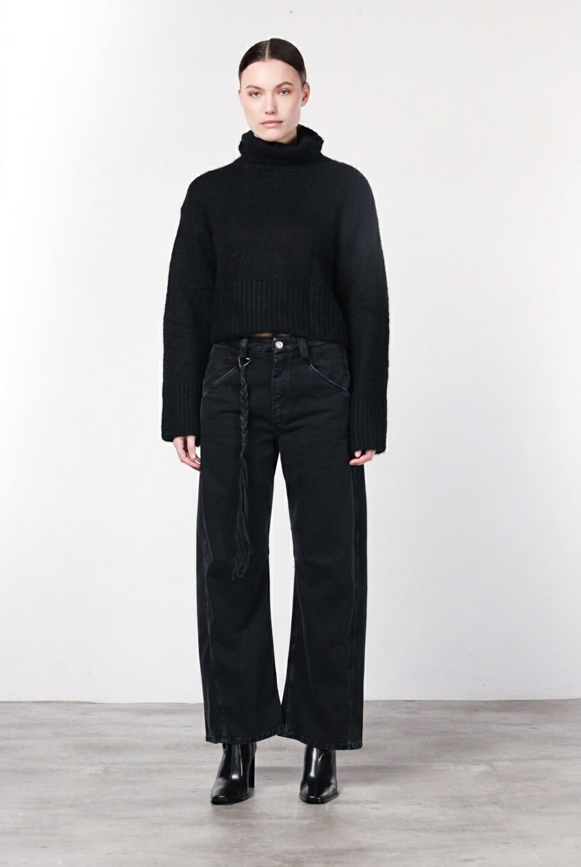 Pantalon chino femme Veronique en sergé coupe Balloon