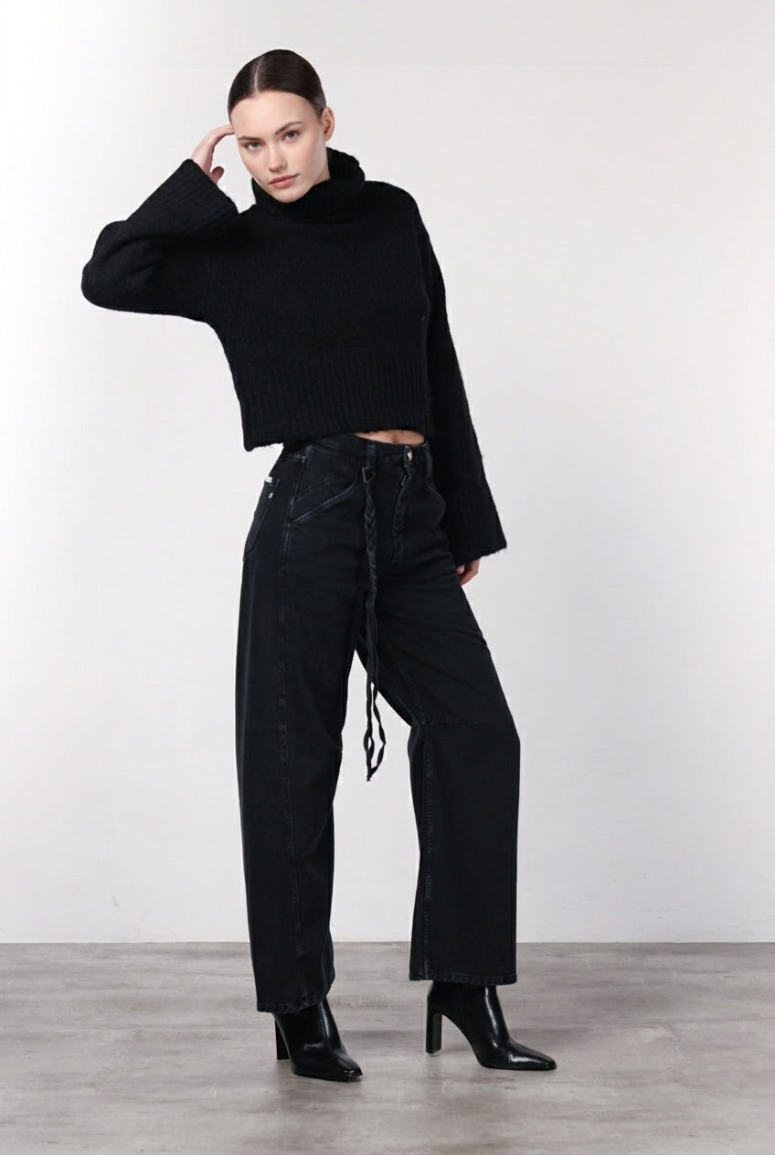 Pantalon chino femme Veronique en sergé coupe Balloon