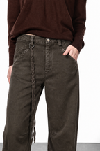 Veronique pantalone chino donna in twill baloon fit ①