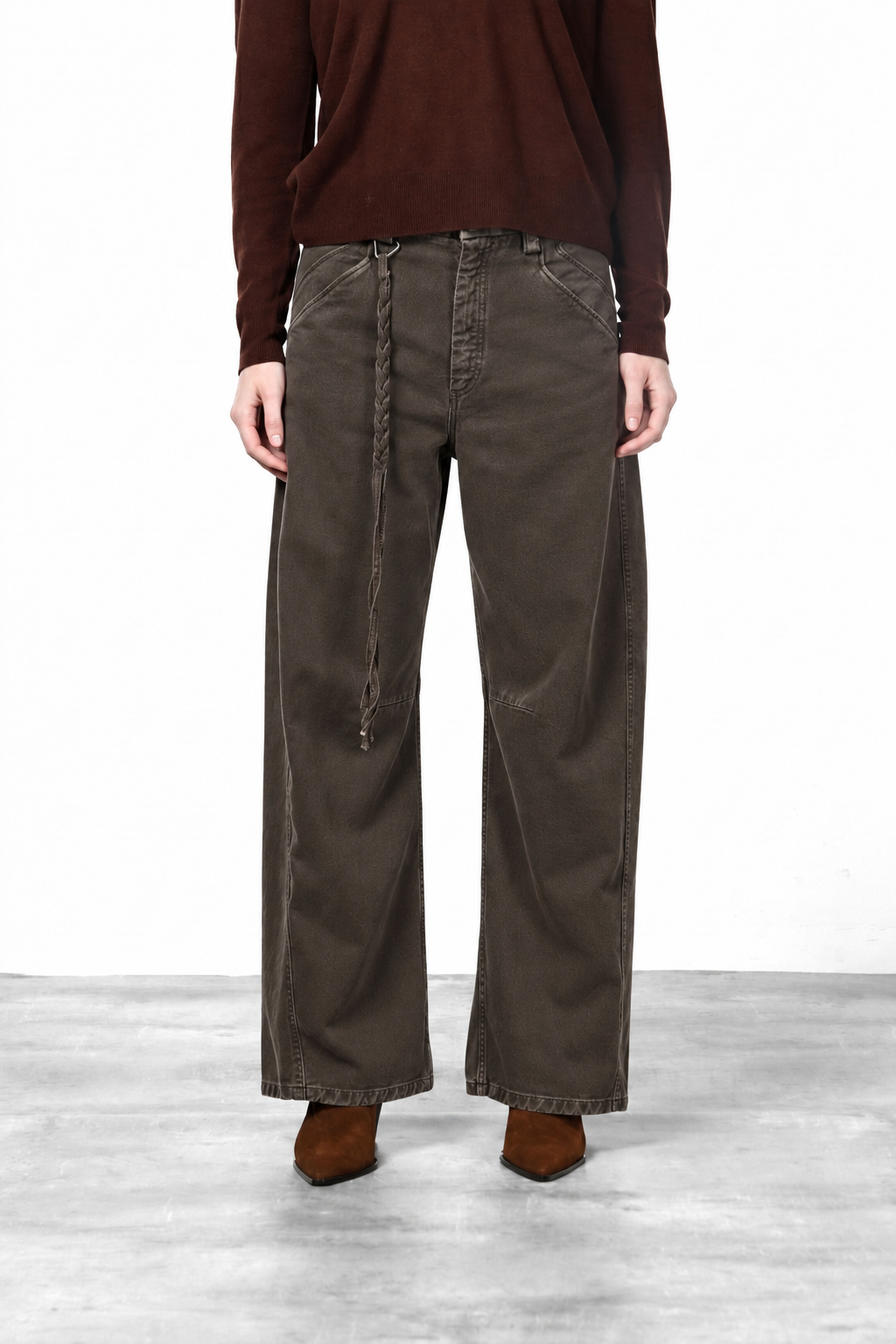 Veronique pantalone chino donna in twill baloon fit ①