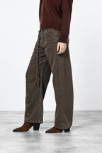 Veronique pantalone chino donna in twill baloon fit ①