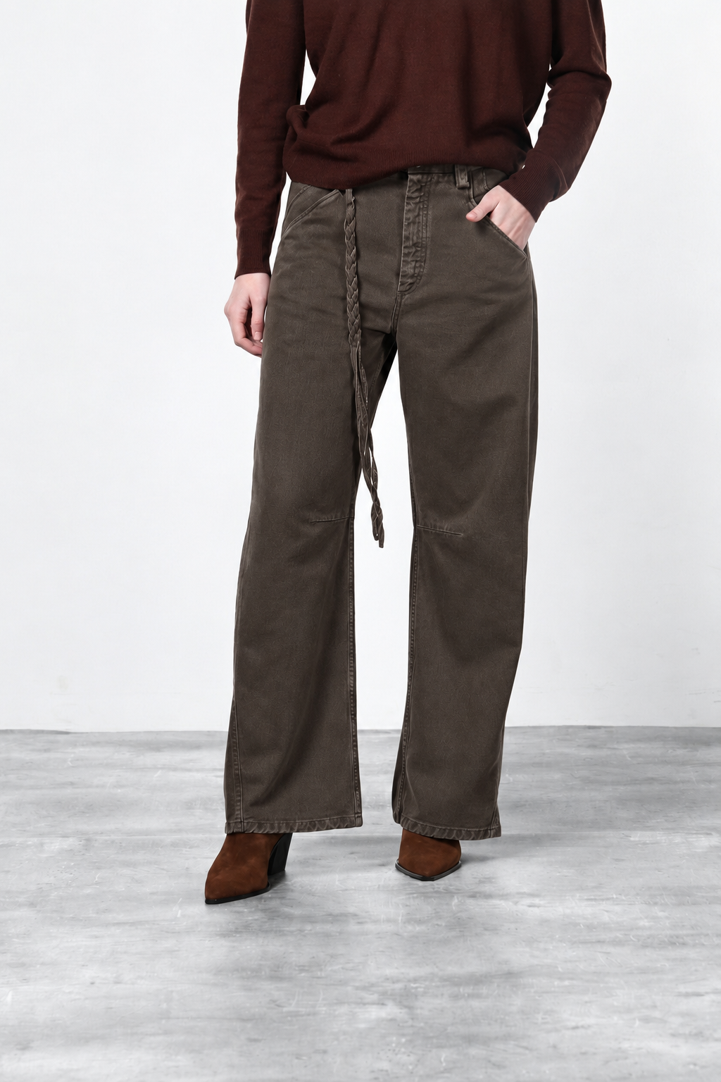 Veronique pantalone chino donna in twill baloon fit ①