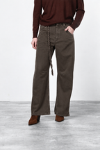 Veronique pantalone chino donna in twill baloon fit ①