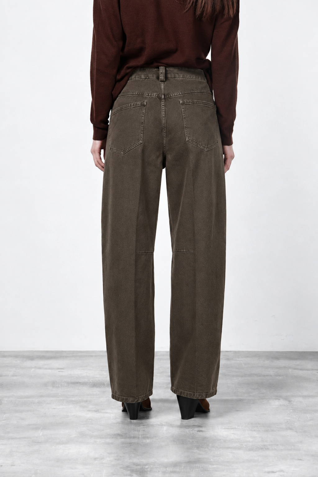 Veronique pantalone chino donna in twill baloon fit ①