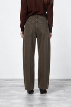 Veronique pantalone chino donna in twill baloon fit ①
