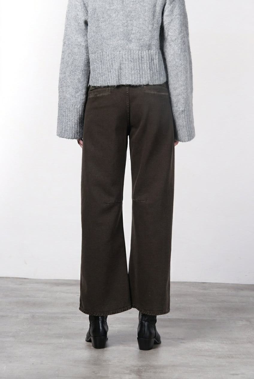 Venice women’s chino pants in twill with balloon fit ①
