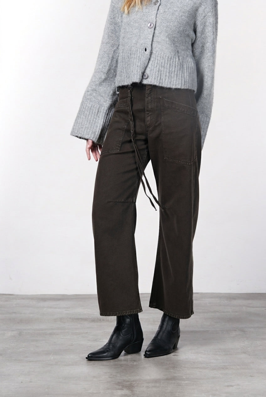 Venice women’s chino pants in twill with balloon fit ①