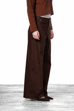 New York Wide women's chino trousers in satin, wide leg