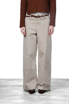 New York Wide Damen-Chinohose aus Satin, Wide Leg