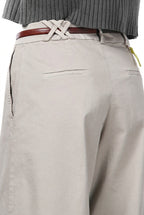 New York Wide Damen-Chinohose aus Satin, Wide Leg