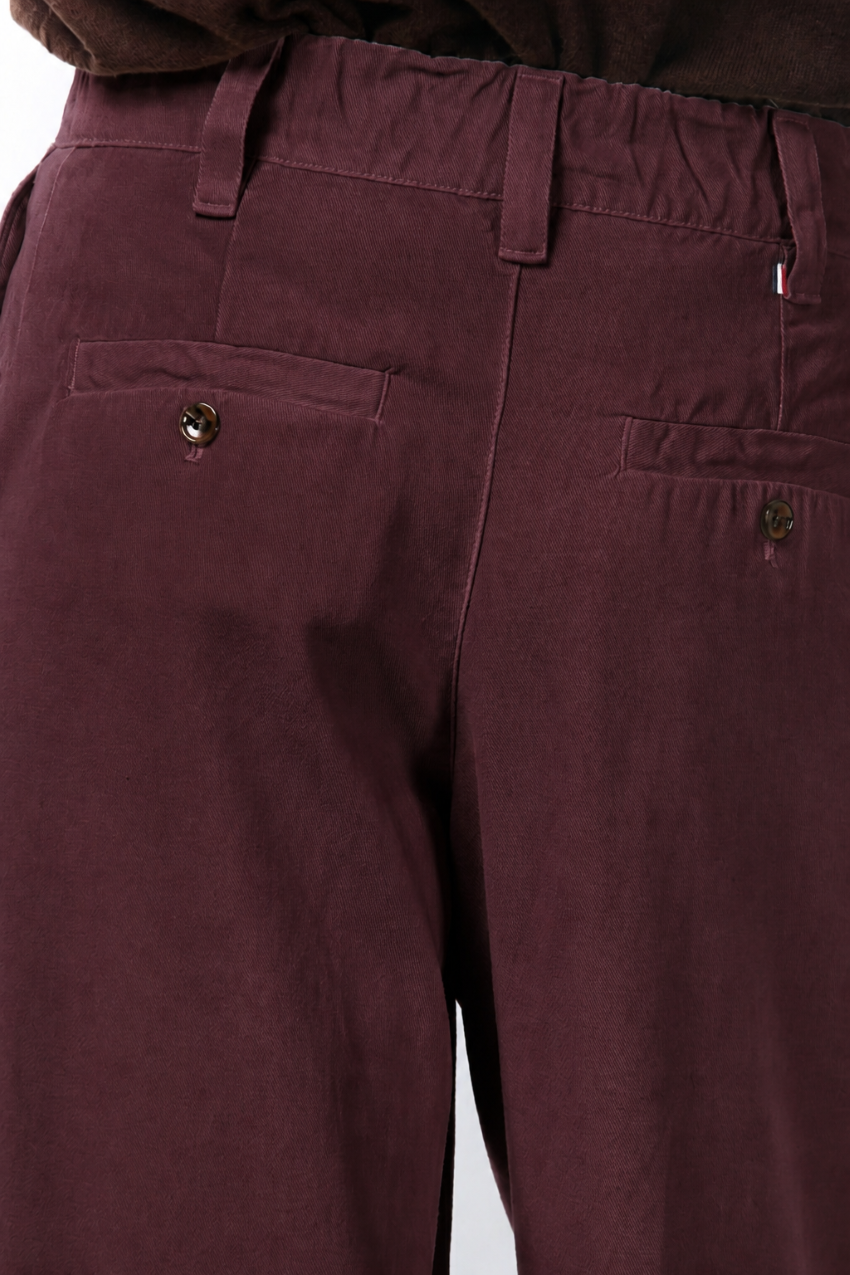 New York Wide Elax women's chino trousers in gabardine, wide leg