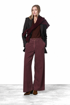 New York Wide Elax women's chino trousers in gabardine, wide leg