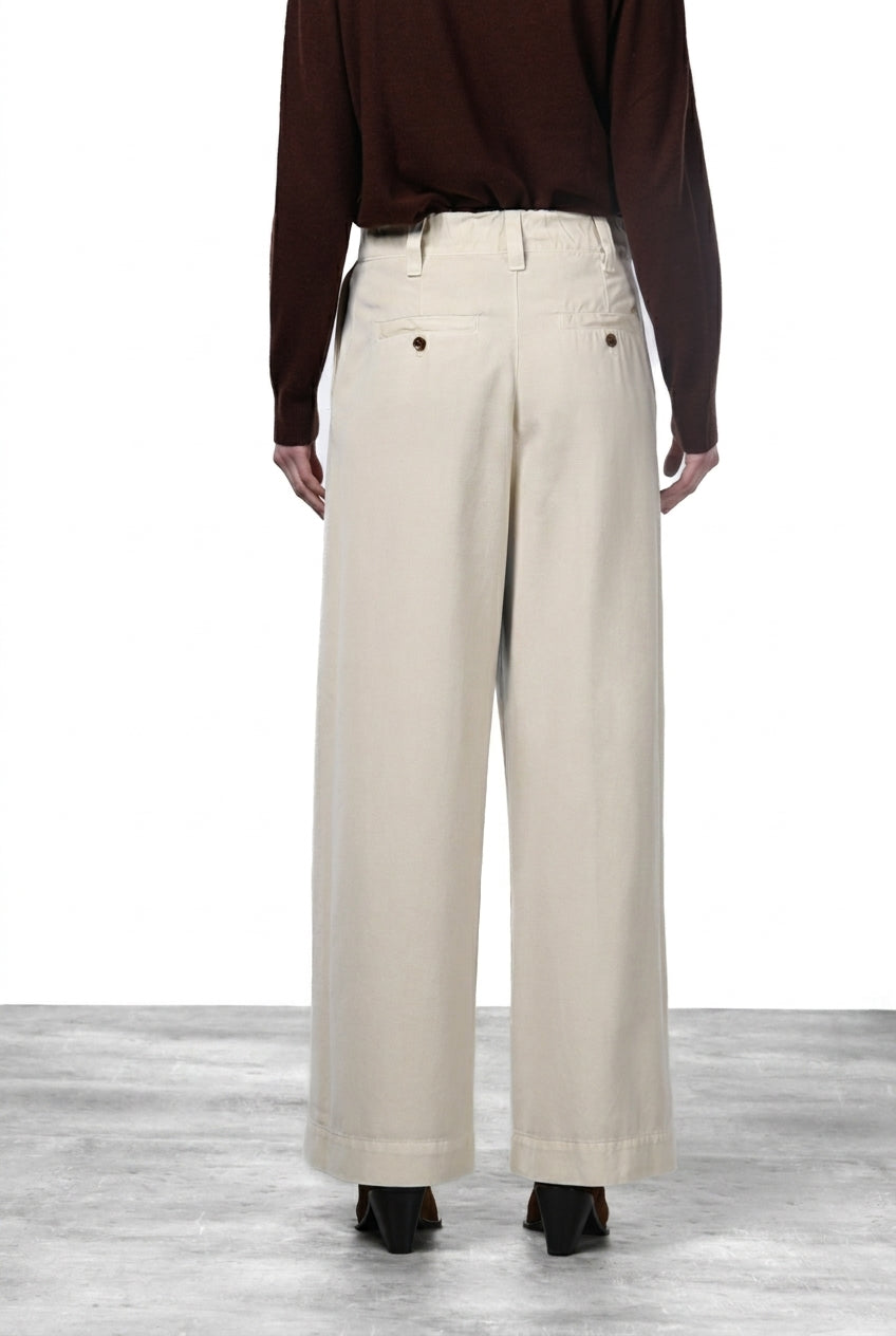New York Wide Elax pantalone chino donna in gabardina wide leg