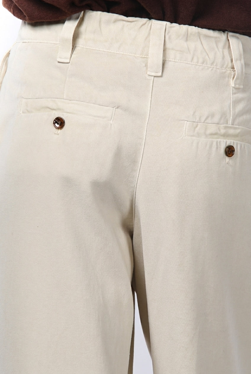 New York Wide Elax women’s chino trousers in gabardine, wide leg