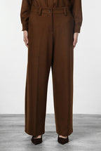 New York Wide Elax women's chino trousers in flannel jersey, wide leg