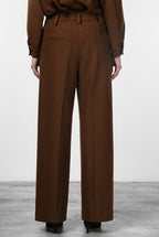 New York Wide Elax women's chino trousers in flannel jersey, wide leg
