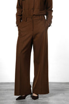 New York Wide Elax women's chino trousers in flannel jersey, wide leg