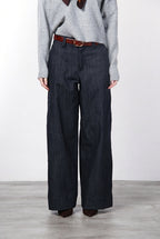 New York Wide women’s 5-pocket chino trousers in stretch denim, wide leg