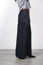 New York Wide women’s 5-pocket chino trousers in stretch denim, wide leg