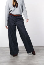 New York Wide women’s 5-pocket chino trousers in stretch denim, wide leg