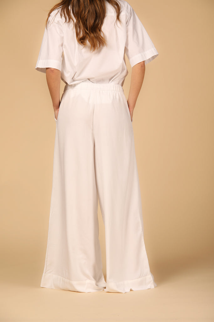 Image 5 of women's chino pants, Portofino model in white, relaxed fit by Mason's