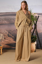 Portofino pantalon chino femme en modal wide leg