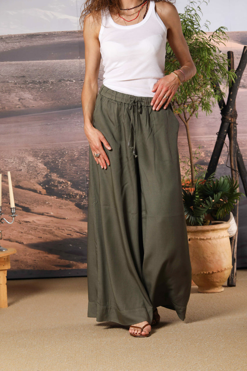 Portofino pantalon chino femme en modal wide leg