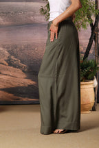 Portofino pantalon chino femme en modal wide leg