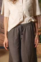 Portofino pantalon chino femme en modal wide leg