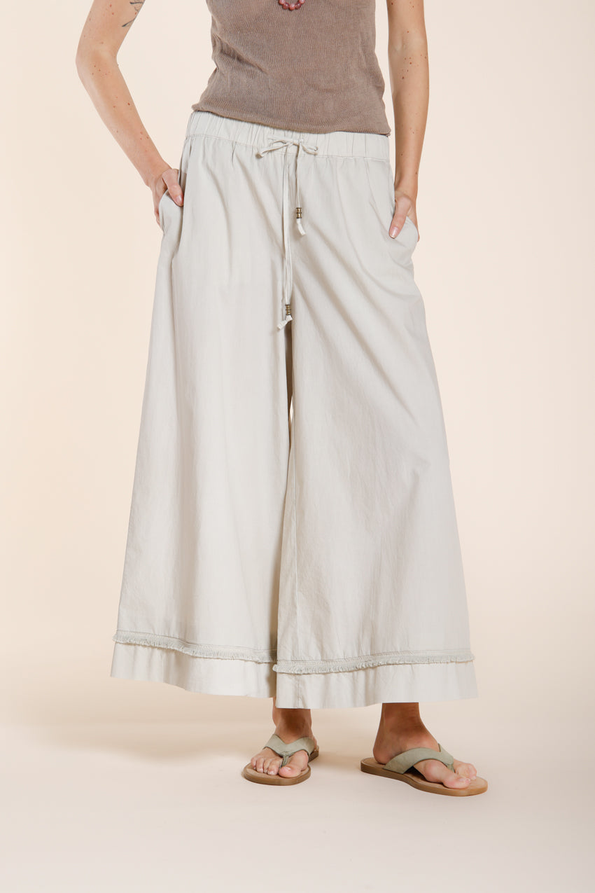 Portofino Cropped Damen Chino-Jogger-Hose aus Popeline wide leg