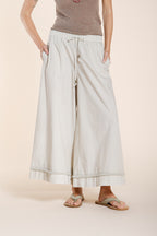 Portofino Cropped Damen Chino-Jogger-Hose aus Popeline wide leg
