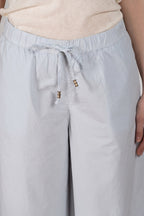 Portofino Cropped pantalone chino jogger donna in popeline wide leg